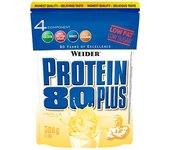 Weider - Protein 80 + 500 gr - A base de proteína Whey, Isolate, Casein y huevo. -  Sabor: Vainilla