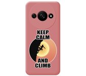 Tumundosmartphone Funda Silicona Líquida Rosa para Xiaomi Redmi A3 diseño Mujer Escalada Dibujos