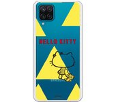 Funda original compatible con Samsung Galaxy A12 5G - Hello Kitty triangulos amarillos
