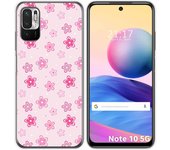 Tumundosmartphone Funda Gel Tpu para Xiaomi Redmi Note 10 5G / POCO M3 PRO 5G diseño Flores Dibujos