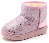 Warm Kids Snow Boots For Children New Toddler Winter Princess Child Shoes Non-slip Flat Round Toe Boys Girls Baby Lovely Boots