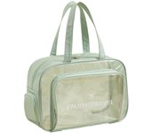Bolsa de viaje transparente, bolsa de artículos de tocador, bolsa de lona para deportes, fitness, yoga, natación, fin de semana, bolsa de playa para pasar la noche es el mejor regalo de Navidad para familiares y amigos.
