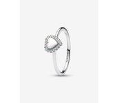 Pandora - Anillo de Halo de corazón grabable