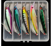 Aorace 5pcs/box Laser 3D Eyes Bionic Minnow Fishing Lure -13.3g Hard Bait with Feather Treble Hooks for Maximum Catch