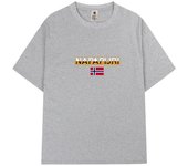 Loose Men T-shirts Summer NAPAPIJRI Print T Shirt Retro Fashion Casual Cool Design Street Short Sleeve Top Tee Cotton Clothing