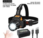USB Rechargeable T6 LED Induction Headlamp High Power Head Flashlight With Built-in Battery Outdoor Camping Fishing Lantern