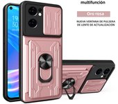 Shockproof 360° Ring Bracket Magnetic Phone Case for OPPO Reno 10 8 7 6 5 8T Pro Plus 4g 5g Find X5 X3 Lite with Card Slot Cover