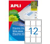 Etiquetas Adhesivas Apli C.100h Da4 Ilf 02416 63,5x72mm (1200u)