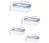Sealed rectangular refrigerator storage box with lid Plastic crisper microwave heating lunch box with lid office workers