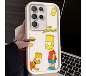 Cute The Simpsons For Samsung S20 S21 S22 S23 S24 FE Plus Ultra 5G Note 20 Ultra Eyes Ladder Phone Case
