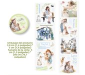 Mr. Paper 6 Style 200cm/roll PET White Ink Tape Character Scenery DIY Decoration Notepad Photo Frame Cup Material Stickers