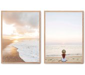 Set de 2 cuadros calidad premium con marco de madera - 30x40 cm o 50x70 cm - POSTER LAB