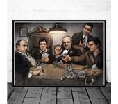 Classic Godfather Movie Poster Prints  Black  White Mafia Film Vito Corleone Al Pacino Canvas Painting  Wall Art Home Decor