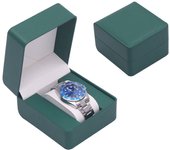 Single Watch Gift Box with Pillow PU Leather Wristwatch Display Case Organizer for Men Gift box