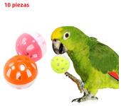10pcs Pet Parrot Toy Colorful Hollow Rolling Bell Ball Bird Toy Parakeet Cockatiel Parrot Chew Cage Fun Toys Pet Bird Supplies