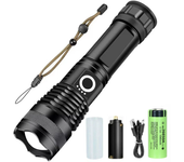 Super XHP120 Powerful Led Flashlight High Power Torch Light Rechargeable Tactical Flashlight Built-in 18650 Battery Camping Lamp