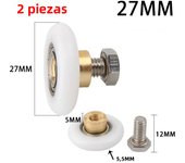 2PCS Shower Door Rollers/Runners/Wheels Single Wheel 19/23/25/27mm Sliding Roller Bearing Wheel Runners Replacement Hardware