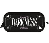 Estuche rectangular Darkness Wednesday - miércoles negro y rosa