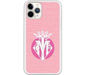 Funda original compatible con iPhone 11 Pro - Villarreal rosa