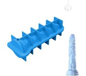 Molde para cubitos de hielo con forma de pene, divertidos moldes de silicona para cubitos de hielo, moldes de silicona para cócteles helados, whisky, té y café, color rojo (marrón), BKMJ-US-2024012905