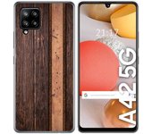 Tumundosmartphone Funda Gel Tpu para Samsung Galaxy A42 5G diseño Madera 05 Dibujos