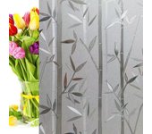 Bamboo Pattern Glass Film Electrostatic Glue-Free Frosted Glass Sticker Bathroom Toilet Window Film Office Decoration Light-Transmitting Opaque