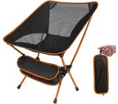 Folding camping chair ultra light fishing chair compact beach chair folding chair outdoor chair, orange