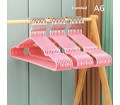 Clothes Hanger Hanger With Grooves For Airing Children Adult Metal Simple Thick Non-slip Dip Plastic Coat Hanger Blue Green