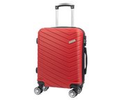 DAM Maleta de cabina Trolley en material ligero de ABS de alta resistencia. Cerradura numérica, 4 ruedas dobles extraíbles y giratorias 360°. 55x38x20Cm