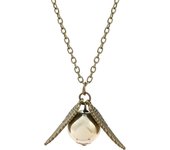 Harry Potter Golden Snitch Necklace Hogwarts Magic School Gold Silver Color Metal DIY Pendant Accessory Necklace Fans Collection