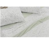 Juego de Sábanas Burrito Blanco Dorvel - 870 con Diseño de "Flores": Elegancia, Confort y Durabilidad para Tu Descanso 50% Algodón.