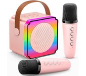 Gift Juguetes para Niños 3-12 Años, Karaoke with 2 Micrófonos, Luces LED y Efectos de Voz, Juguetes GIFT para Niños 3-15 Años