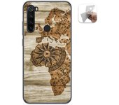 Tumundosmartphone Funda Gel Tpu para Xiaomi Redmi Note 8 (2019/2021) diseño Madera 07 Dibujos