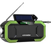 Radio de emergencia multifuncional de 5000mAh AM/FM Radio de manivela con energía Solar linterna LED cargador de banco de energía altavoz de alarma SOS, Altavoz Bluetooth 5,0