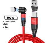 100W USB C To Type C Magnetic Cable 5A PD Fast Charger Cable Micro USB Cable For iPhone Macbook Xiaomi Huawei Samsung Realme