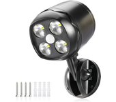 Luz al aire libre del sensor de movimiento, IP65 impermeable con pilas