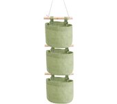Bolsa de almacenamiento para colgar en la pared o en la puerta del hogar, organizador apilable para guardarropa, contenedor para artículos diversos, bolsillos para revistas, suministros para el dormitorio (color: verde 1)