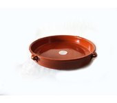 Cazuela de 46cm de diámetro de barro refractario tradicional para fuego directo.