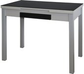 Momma Home Mesa de Cocina Extensible Tetra Raíz - Mueble de Cocina Moderno con Tablero de Cristal y Cajón Integrado