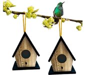 Pack de Nidos para Pájaros Natural Casita de Pajaro Colgante Exterior - Casa Pajaro Jardín