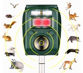 Animal Repeller Solar Powered Outdoor Ultrasonic Repellent New PIR Sensor Garden Pest Mouse Bird Bat Repellent Keep Animals Away