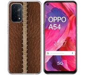 Tumundosmartphone Funda Gel Tpu para Oppo A54 5G / A74 5G diseño Cuero 01 Dibujos