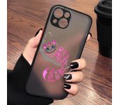 Disney Alice Cheshire Cat Phone Case For Apple iPhone 14 13 12 11 XS Mini Pro Max 8 7 XR X Matte Frosted Translucent
