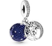 Pandora Moments Charm Colgante Doble en plata de ley Árbol & Luna de la galaxia 799645C01 , para Mujer