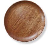 Platos de madera para la cena, platos redondos de sándalo, bandejas, platos clásicos muy duraderos, fáciles de limpiar y ligeros para platos de refrigerio, postre, inauguración de la casa, aptos para lavavajillas (cuadrado 35 * 24 * 2 cm)