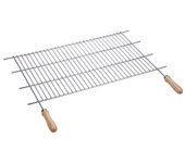 Parrilla para Barbacoa de Zinc 100x40cm con Asas de Madera Sauvic