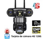 3 Lens Video Surveillance Camera Wifi Network CCTV Camera 4G SIM Card Wireless 360 Monitor Outdoor Waterproof Security Cameras
