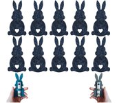 2025 Nuevo regalo de porta billetes de conejo de Pascua, clip de dinero de conejo de Pascua, relleno de canasta de Pascua, regalo de Pascua para niños/adolescentes/familia, 14 colores (10 piezas-C)