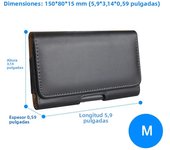 4.0 - 7.2 inch Cell Phone Belt Clip Holster Pouch for iphone 15 14 Pro Max Samsung S24 S23 Ultra Xiaomi Leather Cover Belt Bag