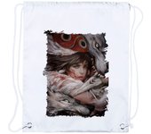 4 MOCHILAS DE CUERDAS guerrera luchadora princesa lobo fantasia playa piscina picnic excursion personalizada